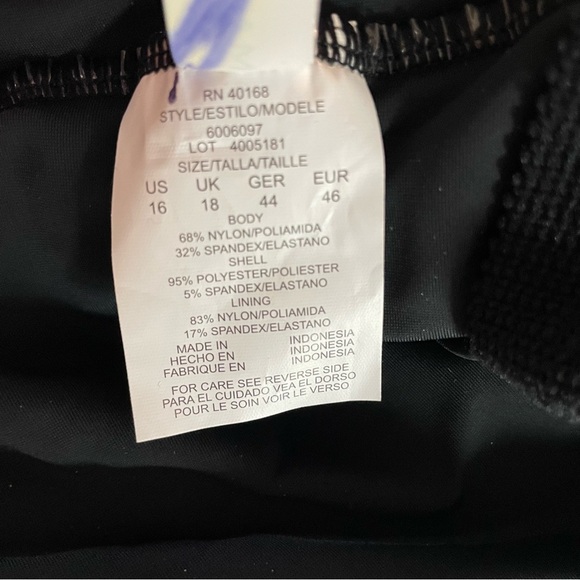 New! Magicsuit Black Liza Square Cut Tummy Control One Piece Swimsuit 20568 - Picture 12 of 16